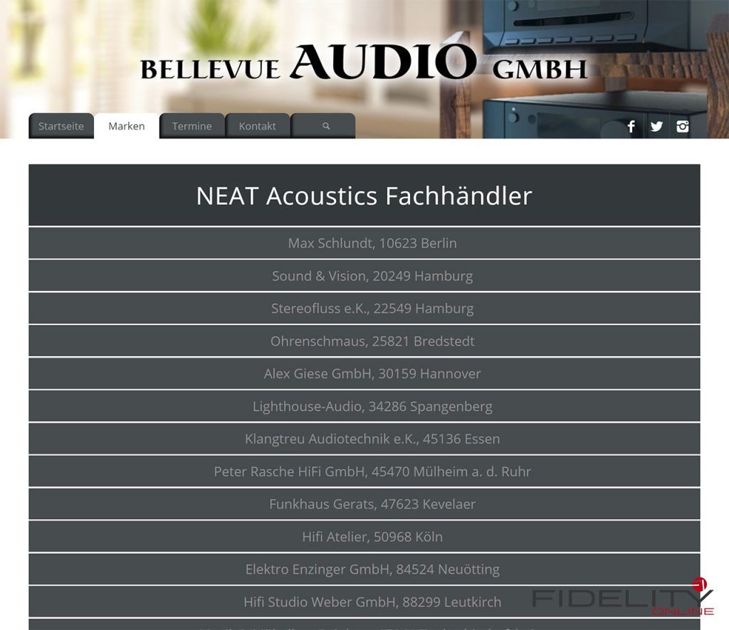 Neat Acoustics Fachhändler