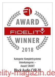 FIDELITY Award Winner 2018 Block Audio CVR-10