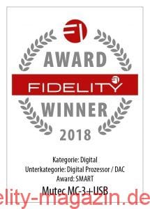 FIDELITY Award Winner 2018 Mutec MC-3+USB