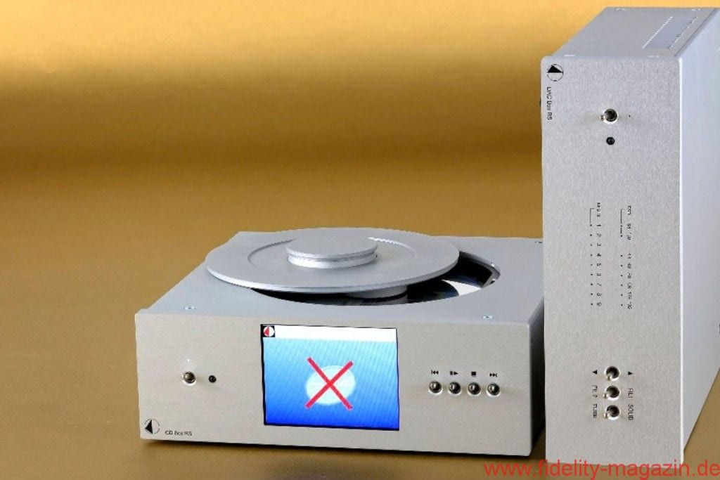Pro-Ject CD Box RS DAC Box RS - Solange die CD nicht eingelesen ist‚ zeigt das Display des Laufwerks ein unmissverständliches Symbol