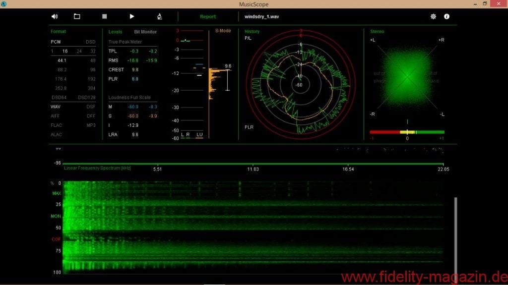 XiVero MusicScope Software - Screenshot