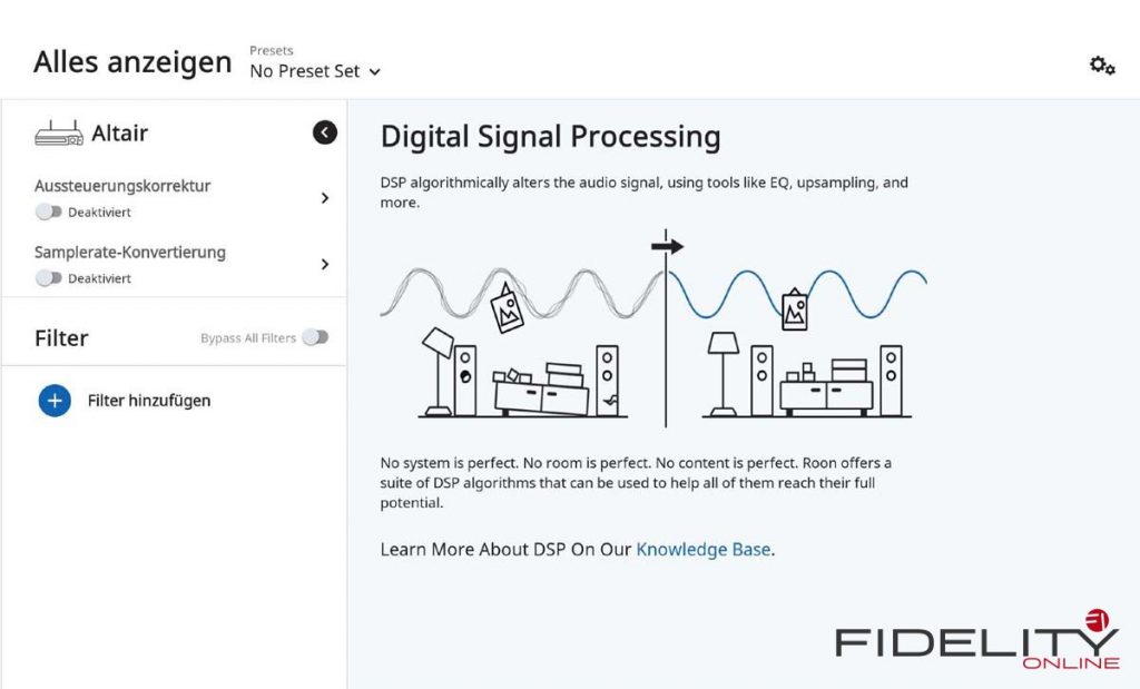 Roon Digital Signal Processing