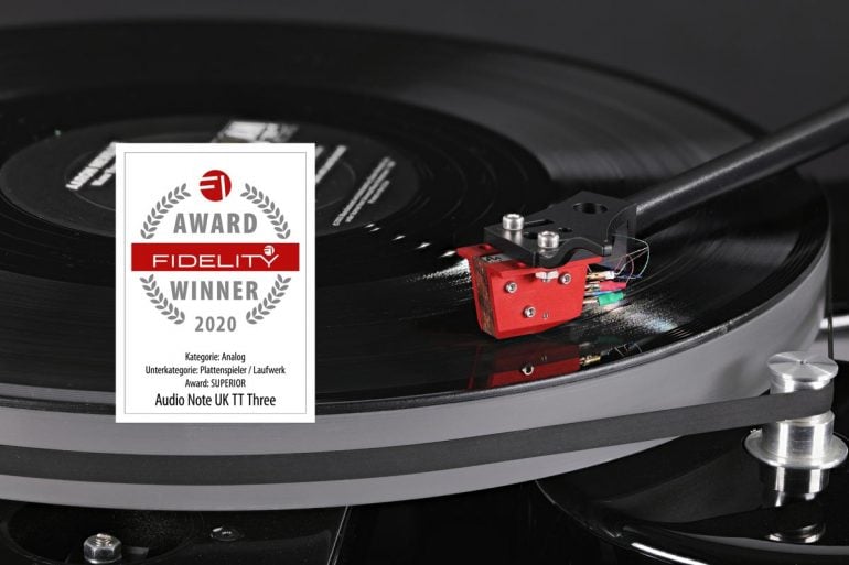 FIDELITY Award 2020 Audio Note TT3 Plattenspieler