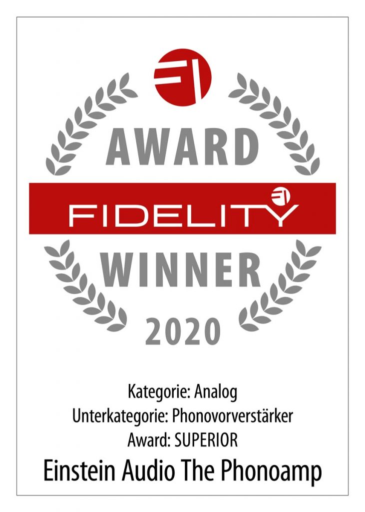 FIDELITY Award 2020 Einstein Audio The Phonoamp
