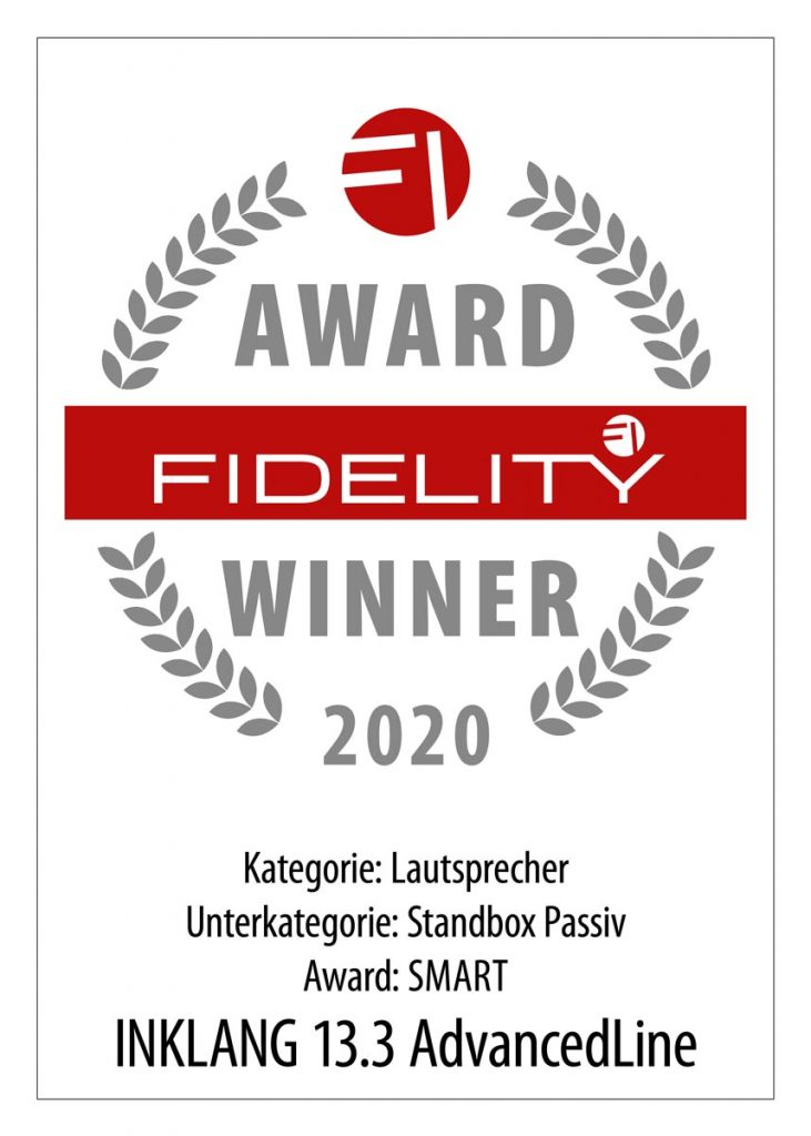 FIDELITY Award 2020 Inklang 13.3 AdvancedLine