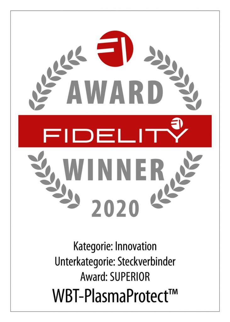 FIDELITY Award 2020 WBT PlasmaProtect