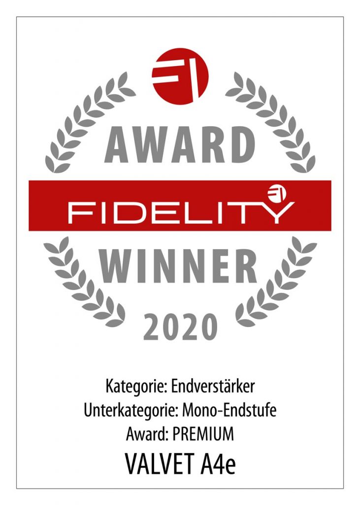 FIDELITY Award 2020 Valvet A4e