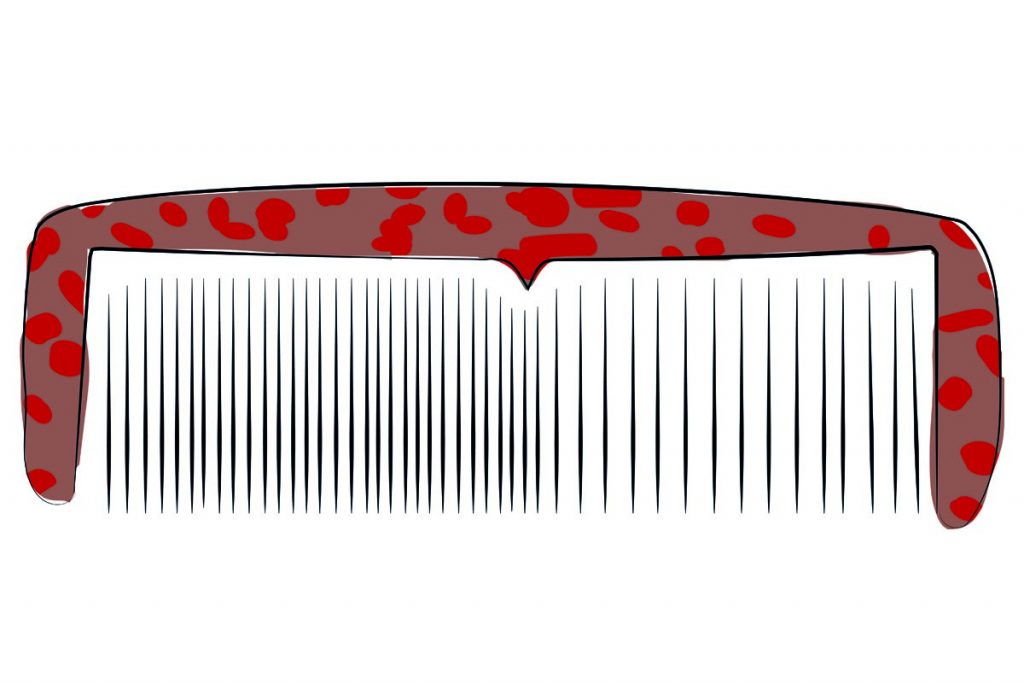 Kamm als Symbol für den sog. Kammfiltereffekt der Raumakustik