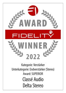 FIDELITY Award 2022 Classe Audio Delta Stereo