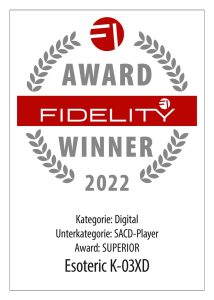 FIDELITY Award 2022 Esoteric K-03XD