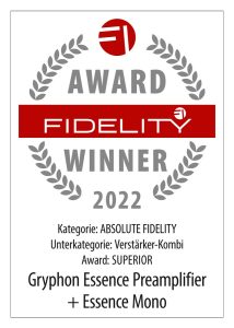 FIDELITY Award 2022 Gryphon Essence Preamplifier + Essence Mono