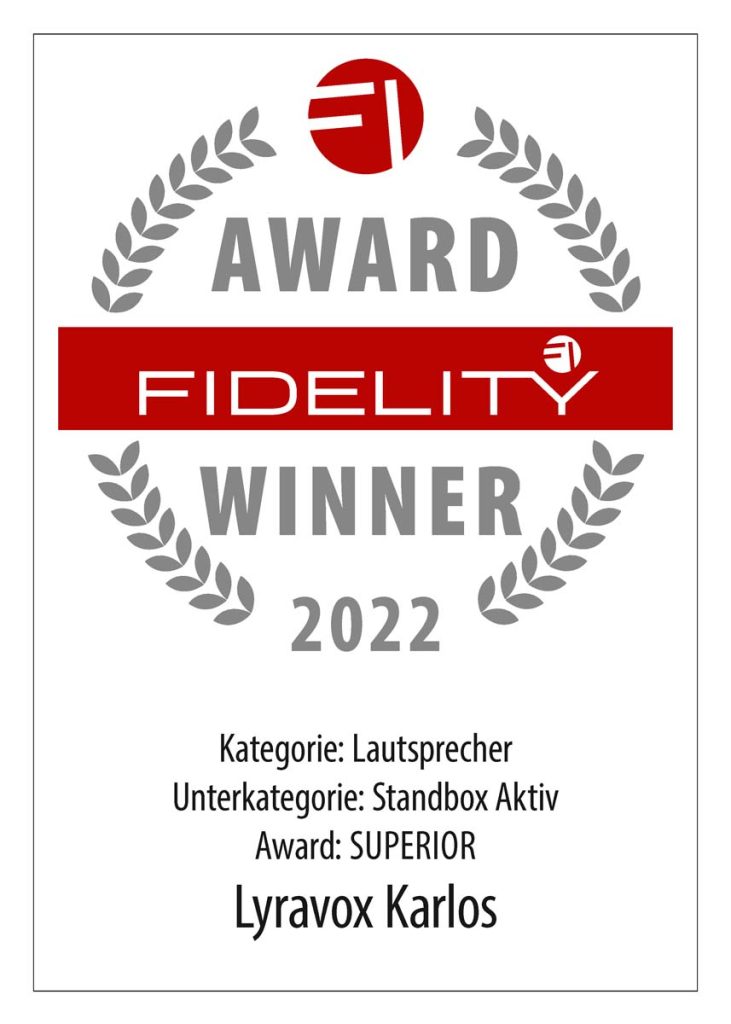 Lyravox Karlos FIDELITY Award 2022