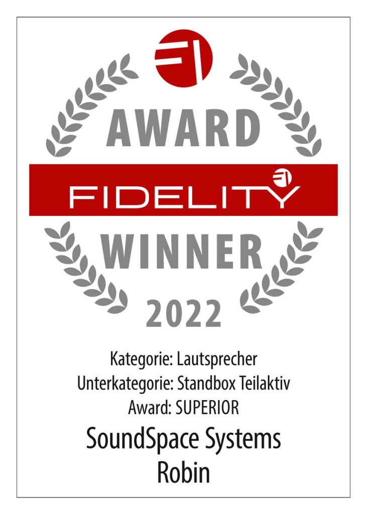 SoundSpaceSystems Robin FIDELITY Awards 2022