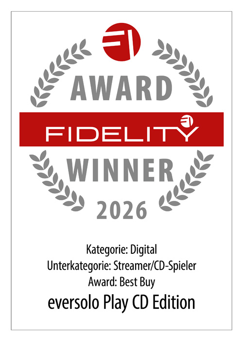 FIDELITY Awards 2026 - Eversolo Play CD-Edition