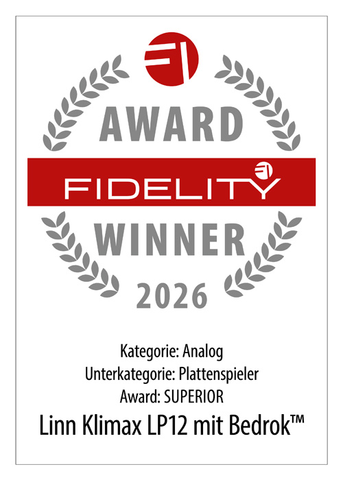 FIDELITY Awards 2026 - LINN Klimax LP12 Bedrok