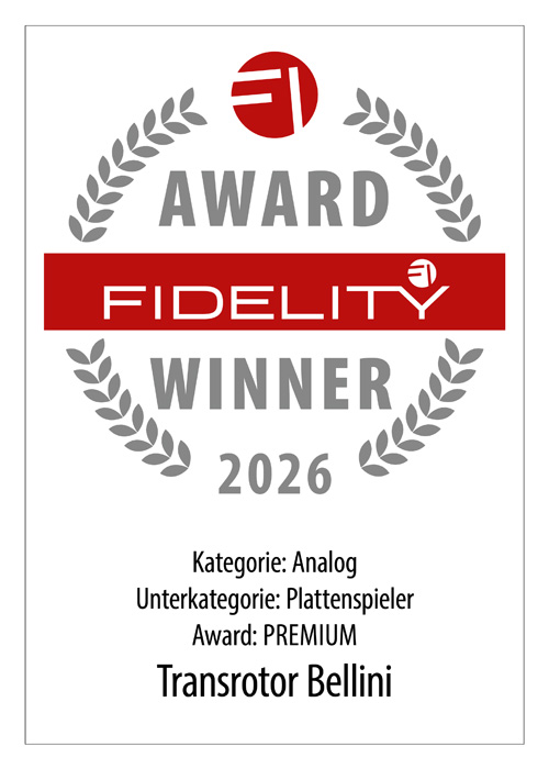 FIDELITY Awards 2026 - Transrotor Bellini TMD Schiefer