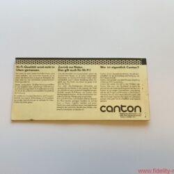 Canton in Who is Who in High Fidelity