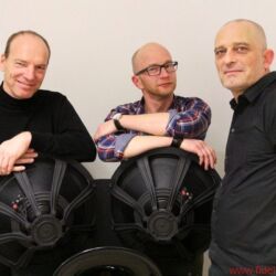 Uwe Heile vom deutschen Onda Ligera Vertrieb, Georg-Cölestin Jatta und Helmut Hack