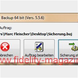 Screenshot Personal Backup