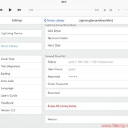 Auralic Aries Mini Screenshots - Auralic setzt auf die Lightning-DS-Plattform und die gleichnamige Steuerungs-App. Wer diese, wie hier abgebildet, auf einem iPad installiert, kann sich über eine klar strukturierte, übersichtliche sowie optisch ansprechende Darstellung und sehr gute Bedienbarkeit freuen. Zu den Vorzügen von Lightning DS gehört die Option, den Aries Mini direkt als Server einzusetzen; damit bieten sich weitere Sortiermöglichkeiten des Musikbestandes etwa nach Abtastrate oder Datum. Lightning DS ist auch bei der Einrichtung des Aries Mini behilflich.
