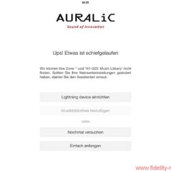 Auralic Aries Mini Screenshots - Auralic setzt auf die Lightning-DS-Plattform und die gleichnamige Steuerungs-App. Wer diese, wie hier abgebildet, auf einem iPad installiert, kann sich über eine klar strukturierte, übersichtliche sowie optisch ansprechende Darstellung und sehr gute Bedienbarkeit freuen. Zu den Vorzügen von Lightning DS gehört die Option, den Aries Mini direkt als Server einzusetzen; damit bieten sich weitere Sortiermöglichkeiten des Musikbestandes etwa nach Abtastrate oder Datum. Lightning DS ist auch bei der Einrichtung des Aries Mini behilflich.