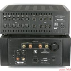 JE Audio Reference 1 Dyad S400 - Die Vorstufe wird symmetrisch angesteuert, die Endstufe akzeptiert auch Zuspieler per Cinchkabel.