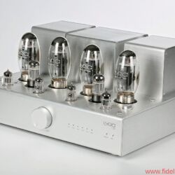 Lyric Audio Ti 140 Röhren-Vollverstärker -Gebürstetes Aluminiumgehäuse, schwere Ausgangsübertrager und ein Power-Knopf, der im Betrieb bündig in der Front verschwindet – alles am Ti 140 wirkt äußerst hochwertig.