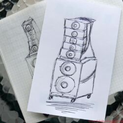 Gedächtnisskizze der WAMM Master Chronosonic nach einem Besuch bei Wilson Audio in 2015