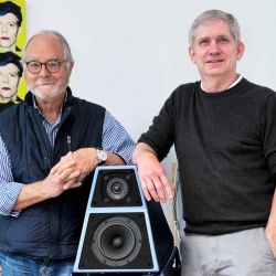 Peter McGrath und Bill Peugh von Wilson Audio mit der Sasha DAW im FIDELITY Hörraum