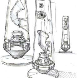 Harman Kardon Citation Tower Design Sketches
