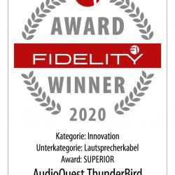 FIDELITY Award 2020 AudioQuest ThunderBird Zero und Bass